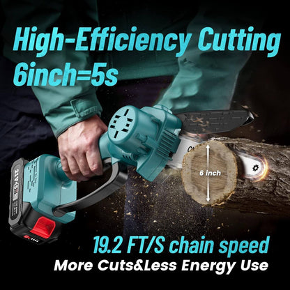 Mr.Tools™ 2 in 1 Cordless 8 inch Chainsaw with Pole Saw